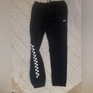 Vans Kids Black Checkered Bottoms
